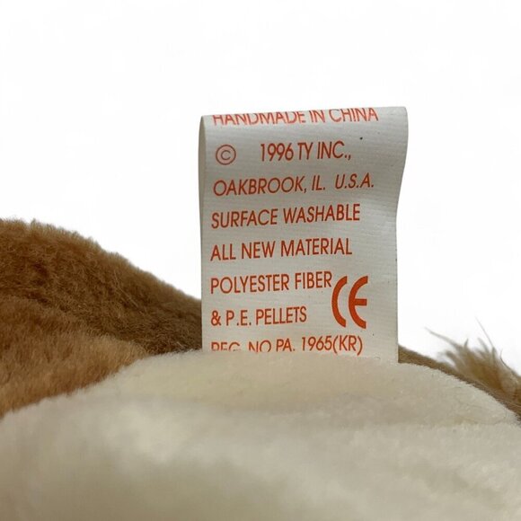 TY Beanie Babies Nuts The Squirrel 8" Plush Toy Brown Collectible 1996 NWT - Picture 6 of 6
